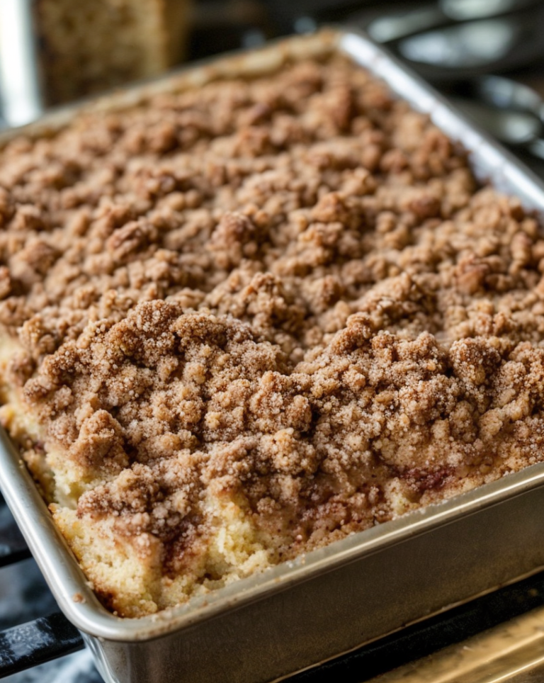 Indulge in Our Delicious Cinnamon Coffee Cake with Streusel Topping