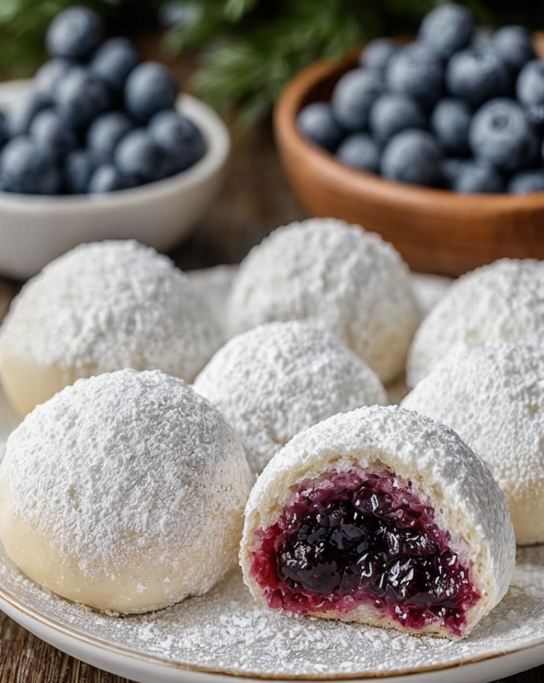 Delicious Blueberry Almond Snowball Cookies Recipe for Winter Treats