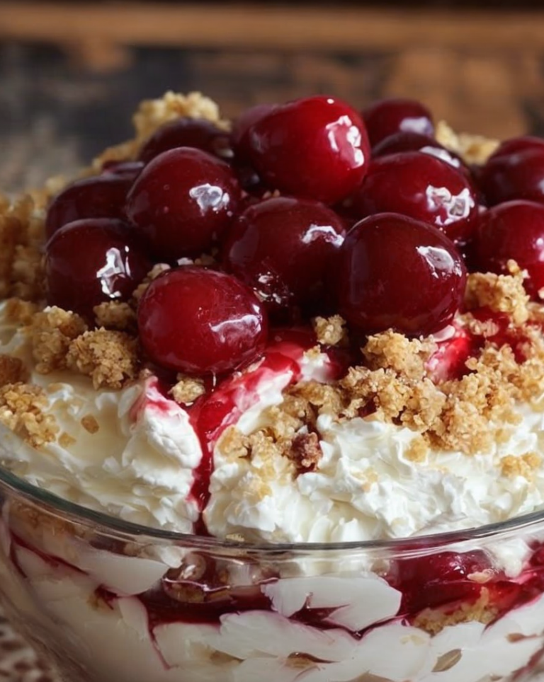 Easy Cherry Cheesecake Fluff Recipe | No-Bake Holiday Dessert