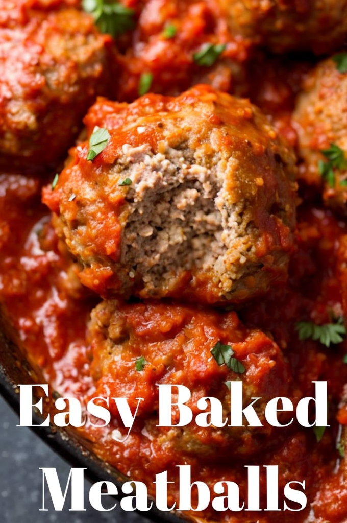 Easy Baked Meatballs with Marinara Sauce – Ready in 30 Min