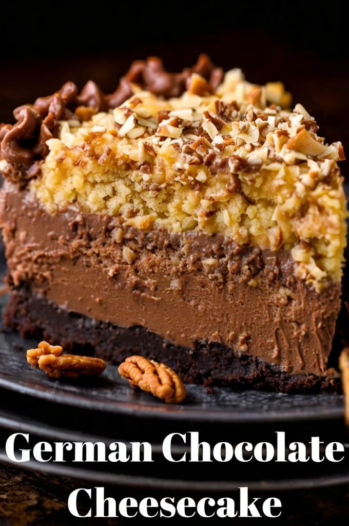 Easy No-Bake German Chocolate Cheesecake – Family Favorite