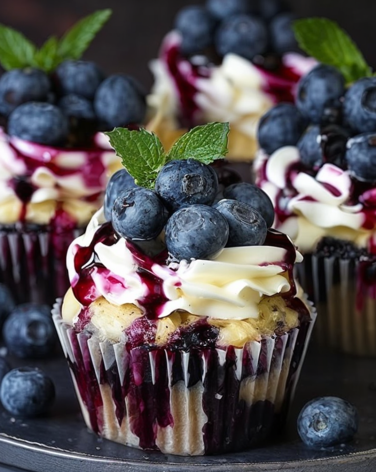 Elegant White Chocolate Blueberry Cheesecake Cupcakes – Best Recipe for a Sweet Treat