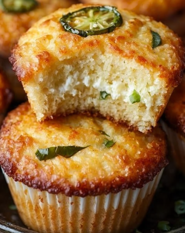 Spicy Jalapeño Cornbread Muffins: Cream Cheese-Filled Delight