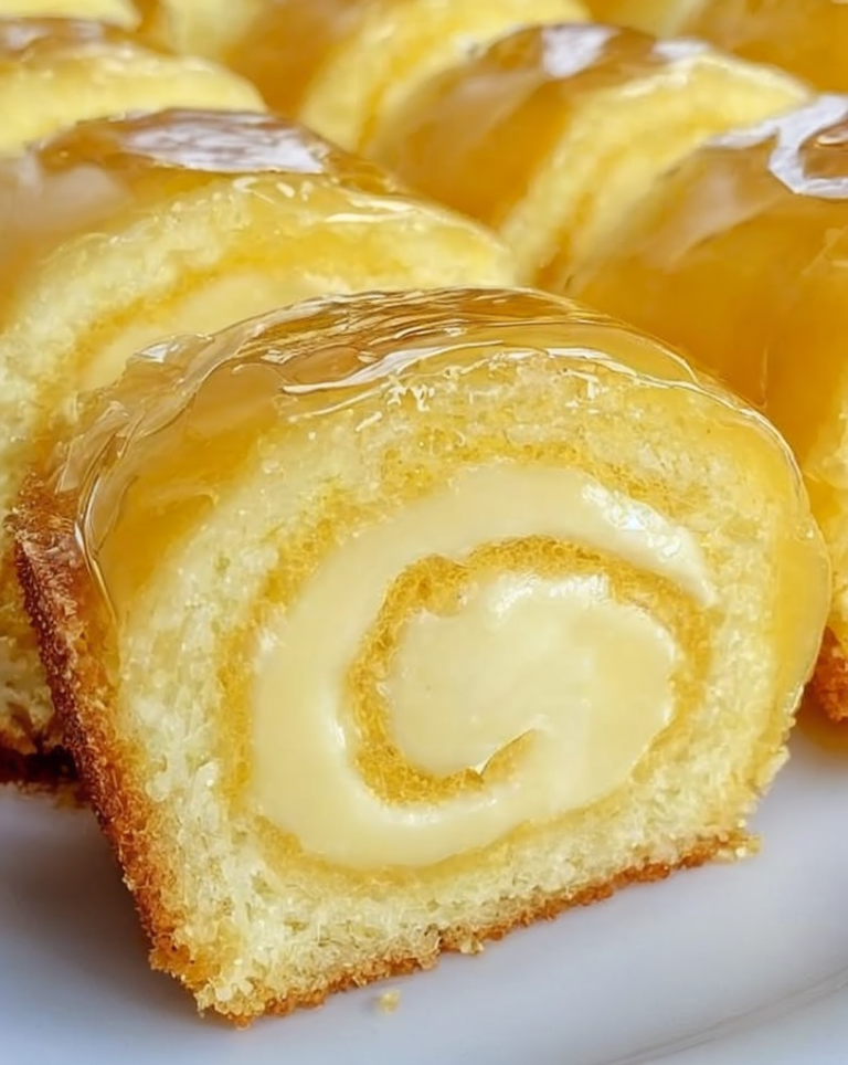 Deliciously Tangy Lemon Cream Roll Cake Recipe with Glaze