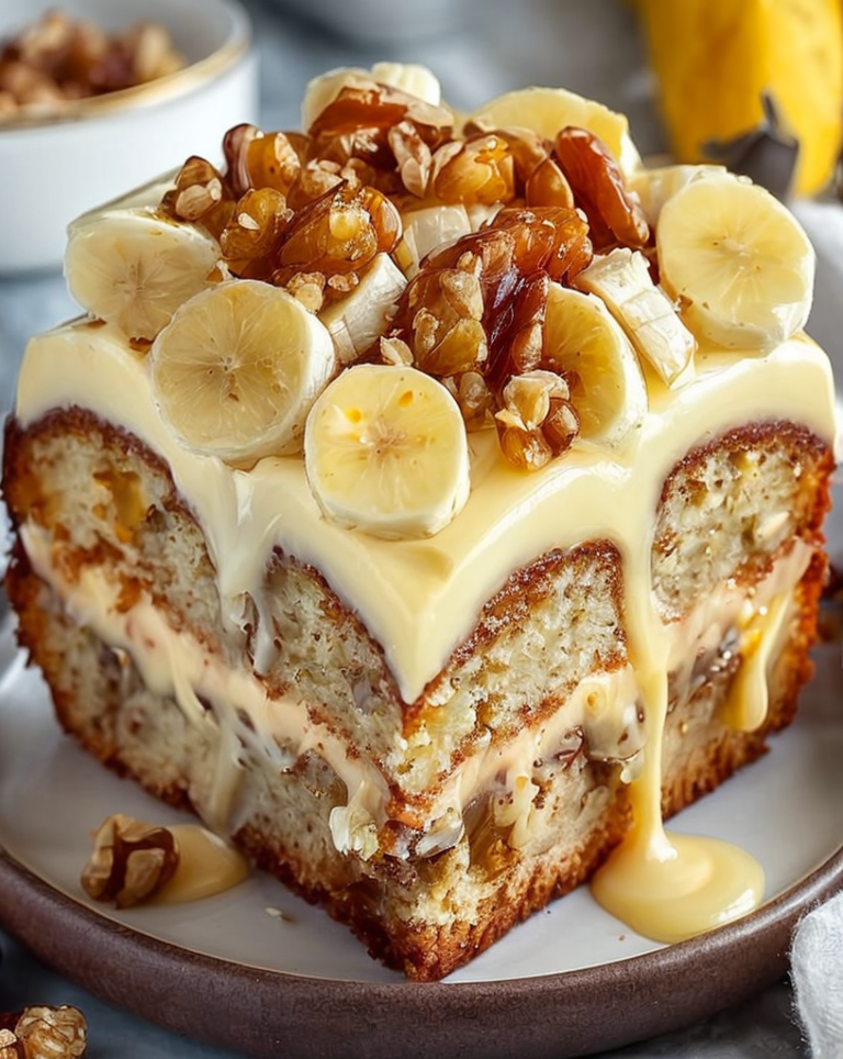 Classic Vanilla Banana Walnut Cake – Family Favorite Recipe