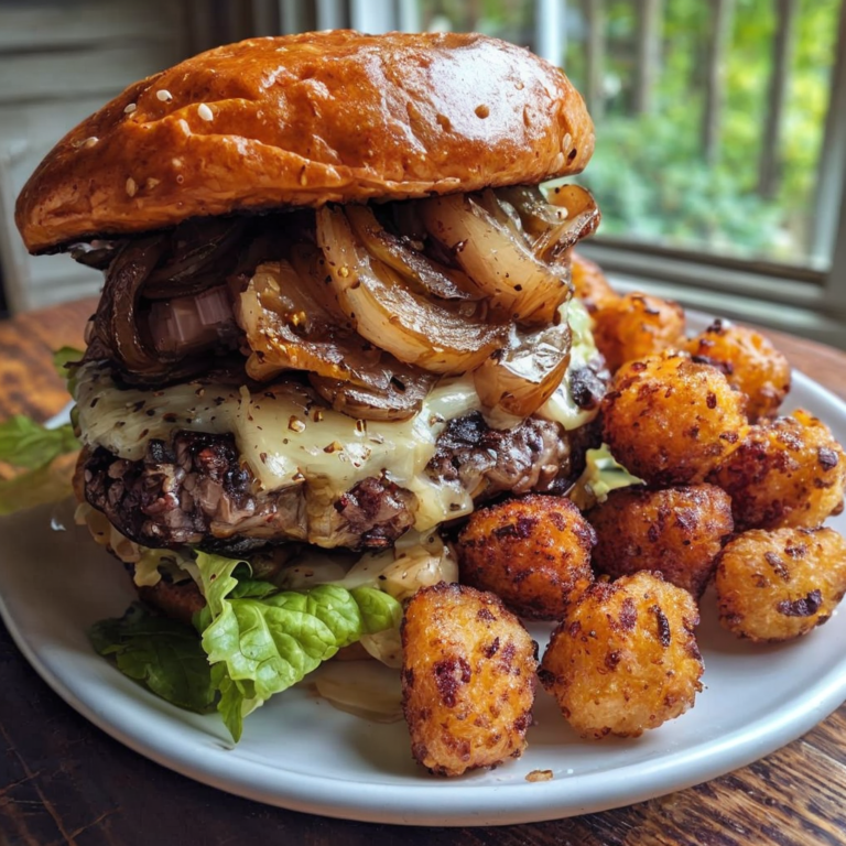 Ultimate Mushroom Swiss Steak Burger with Garlic Aioli – Ready in 30 Minutes