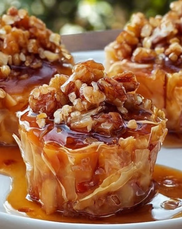 Delicious Pecan Caramel Baklava Cups Recipe for Your Sweet Tooth