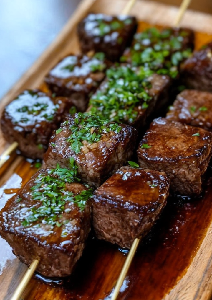 Savory Steak Bites with Caramelized Onion and Garlic Sauce – Easy Family Favorite