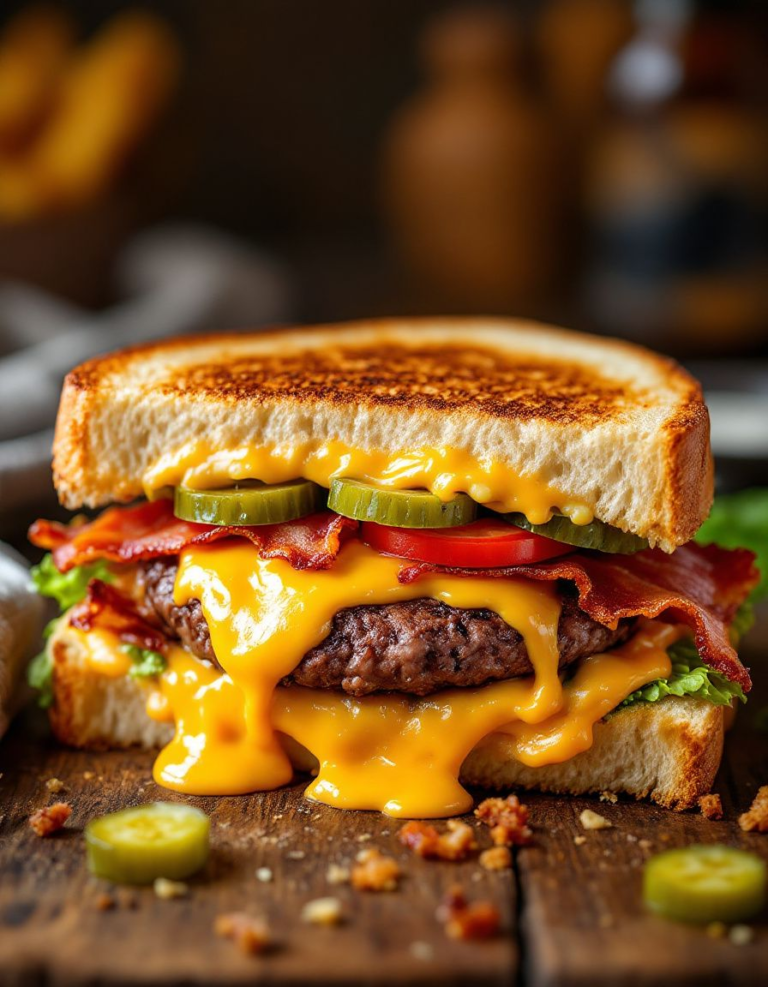 Ultimate Bacon Cheeseburger Grilled Cheese Ready in 30 Minutes
