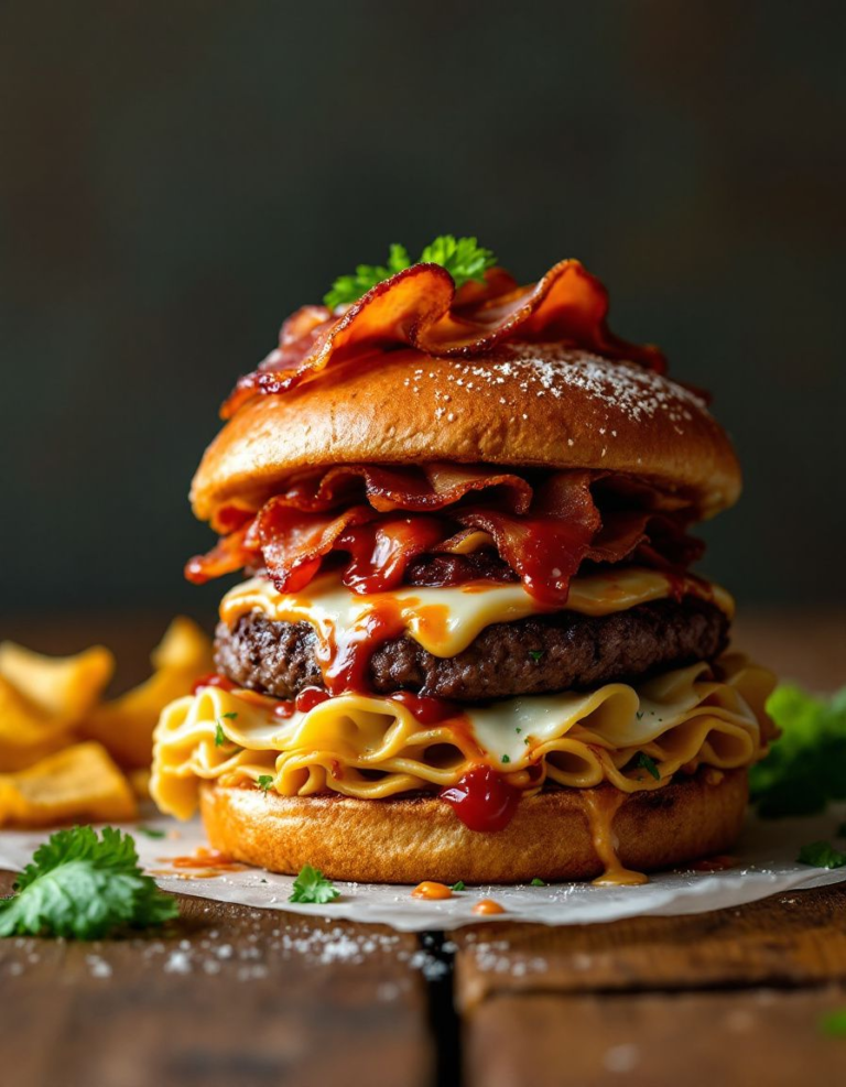 Ultimate Bacon Lasagna Burger Recipe – Perfect for Game Day