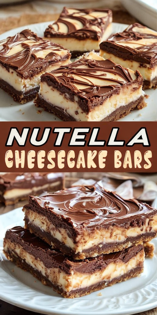 Best Nutella Cheesecake Bars – No-Bake & Ready in 30 Min