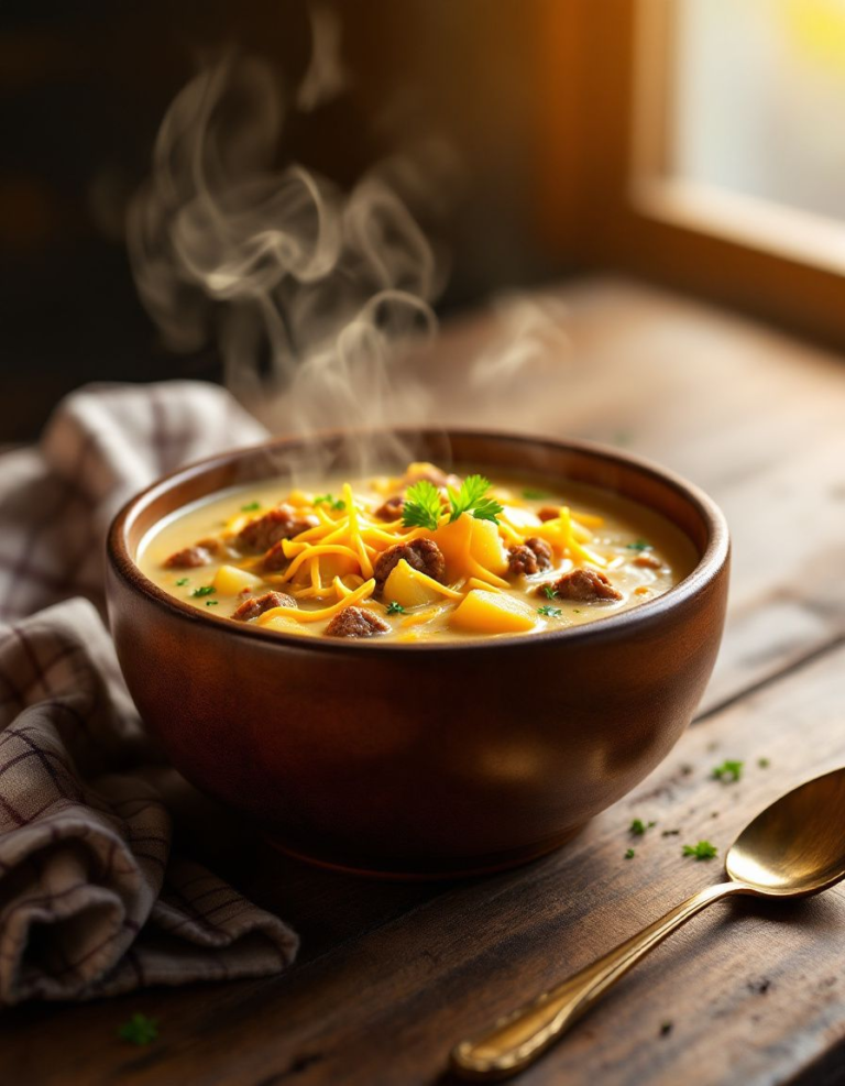 Easy Cheeseburger Soup – Ready in Just 30 Minutes
