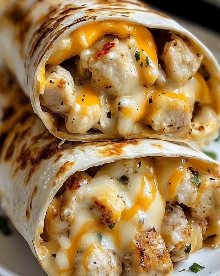 Quick & Easy Cheesy Garlic Chicken Wraps – Ready in 30 Minutes