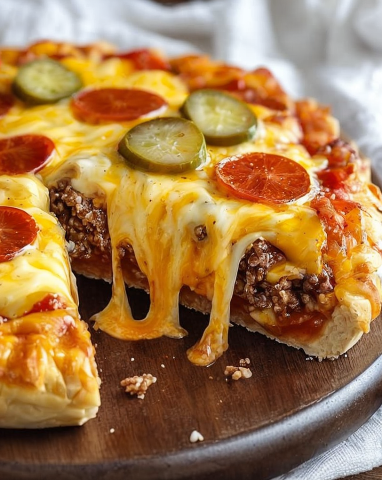 Ultimate Cheesy Pizza Burger Pie Recipe – Family Favorite