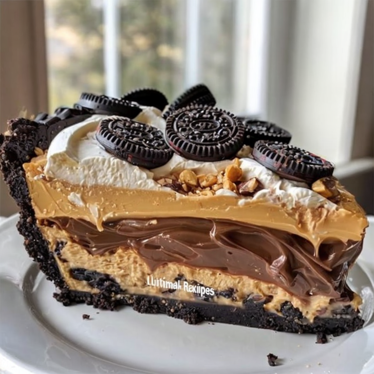Ultimate Chocolate Peanut Butter Temptation Pie – No-Bake Delight