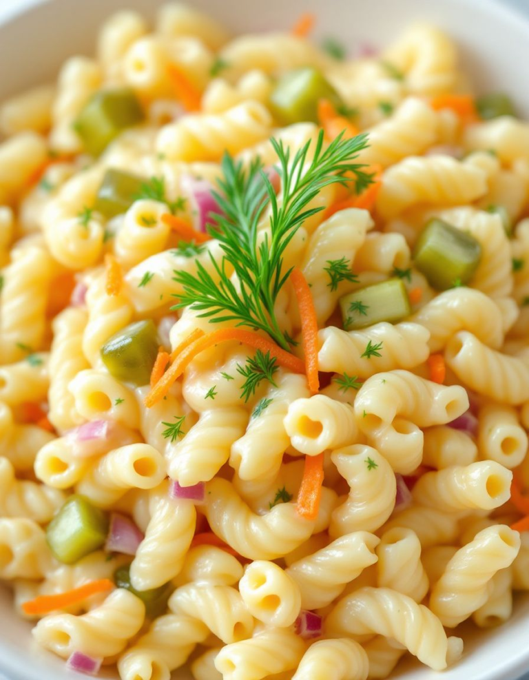 Classic Dill Pickle Macaroni Salad – Perfect for Summer Picnics