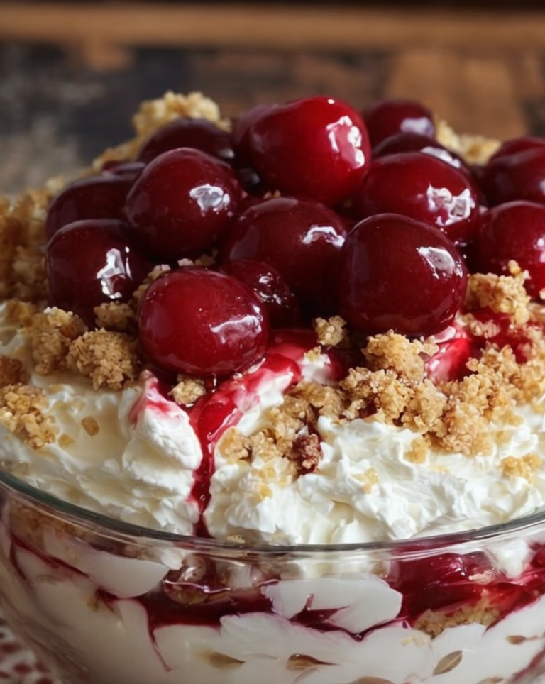 Easy Delectable Cherry Cheesecake Fluff – No-Bake Delight
