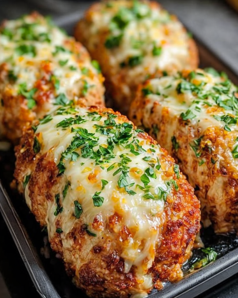 Easy Garlic Parmesan Chicken Meatloaves – Family Favorite