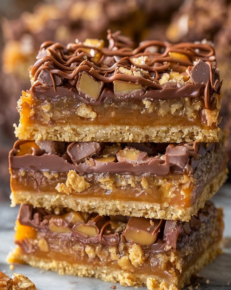 Easy Gooey Caramel Chocolate Crunch Bars Ready in 30 Minutes