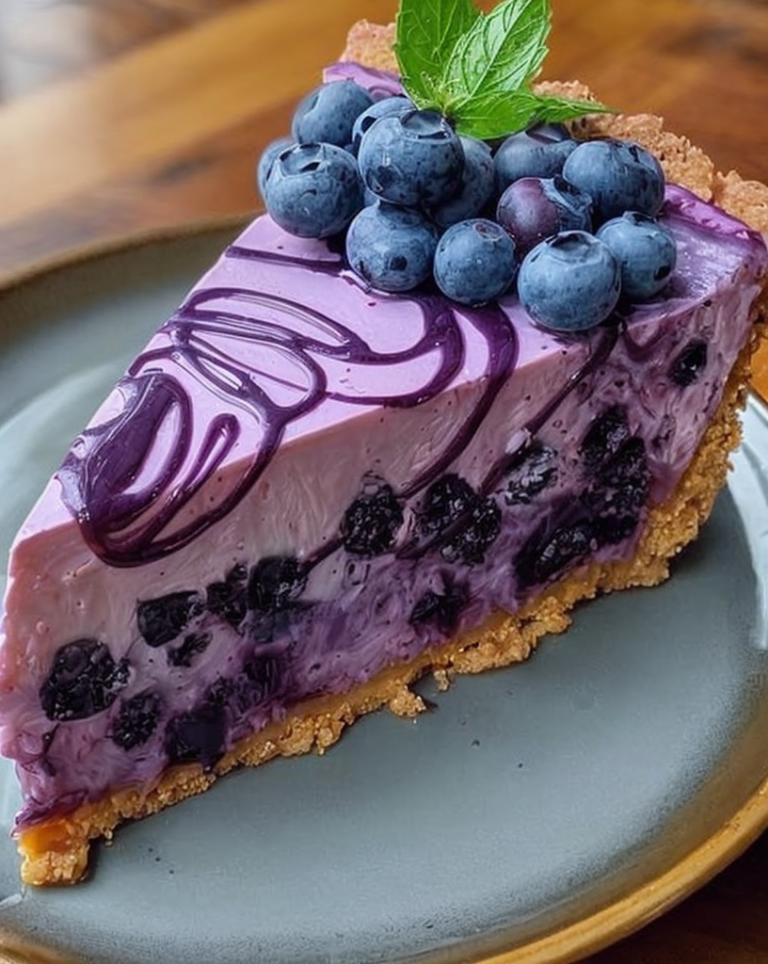 Easy No Bake Blueberry Dream Cheesecake Ready in 30 Minutes
