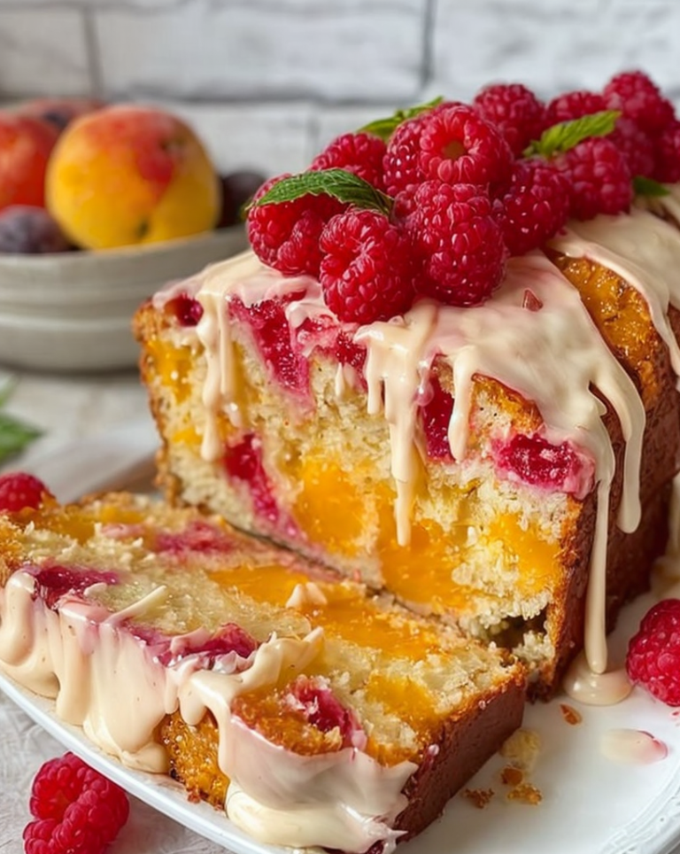 Ultimate Juicy Peach Raspberry Cake – Easy Family Favorite