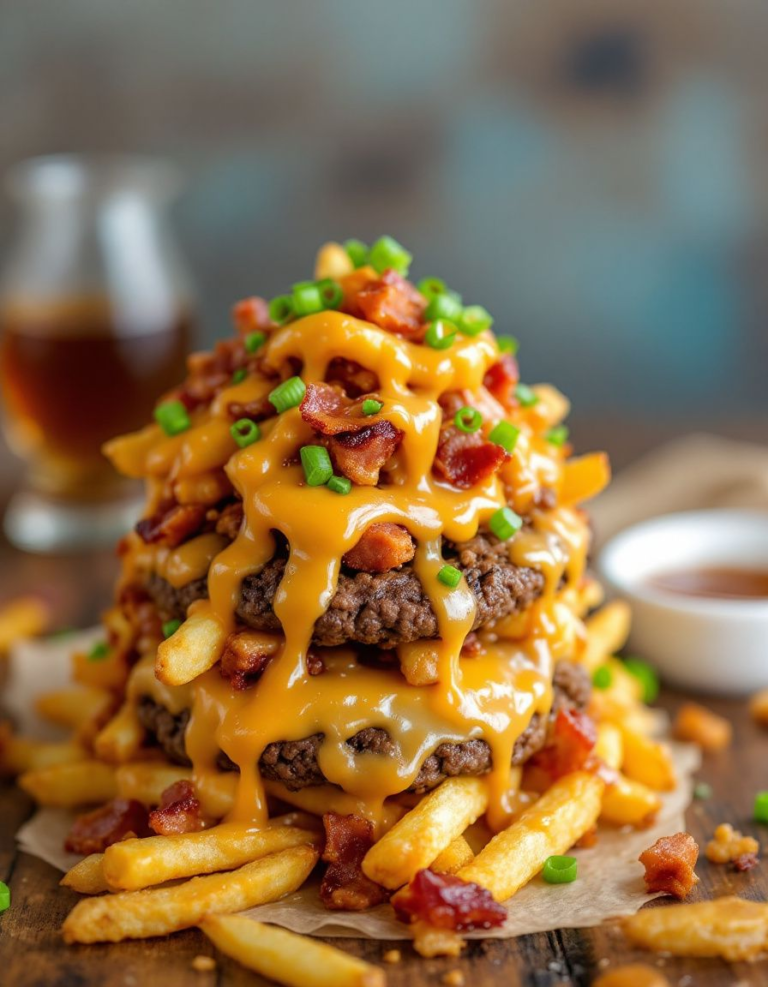 Ultimate Maple Glazed Bacon Cheeseburger Poutine – Family Favorite