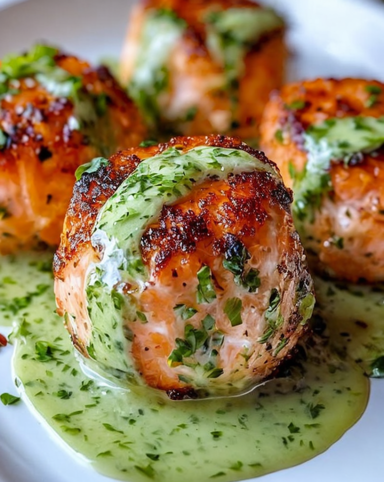 Easy Mouthwatering Salmon Balls with Creamy Avocado Sauce – Ready in 30 Minutes