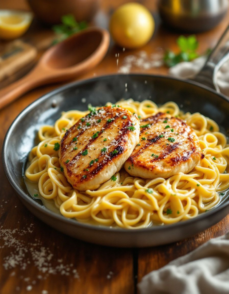 Easy One-Pan Chicken with Creamy Buttered Noodles Recipe