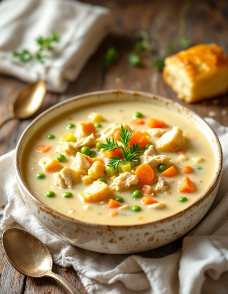 Easy Slow Cooker Chicken Pot Pie Soup – Comfort in a Bowl