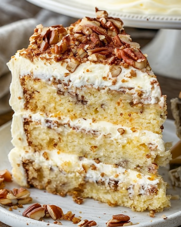 Easy Southern Creamy Pineapple Pecan Cake – A Family Favorite