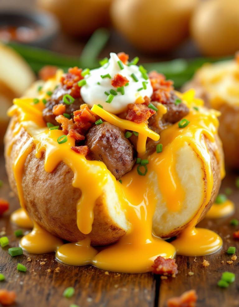 Ultimate Steak Bites Loaded Baked Potatoes – Ready in 30 Minutes