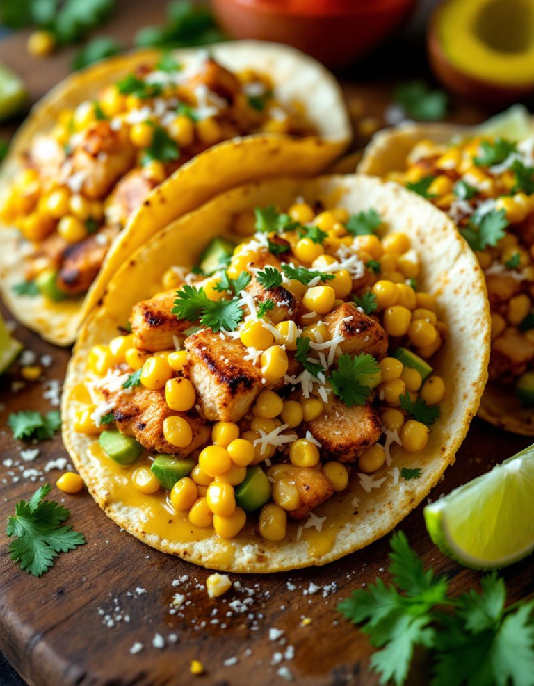Best Street Corn Chicken Tacos – Ready in 30 Minutes