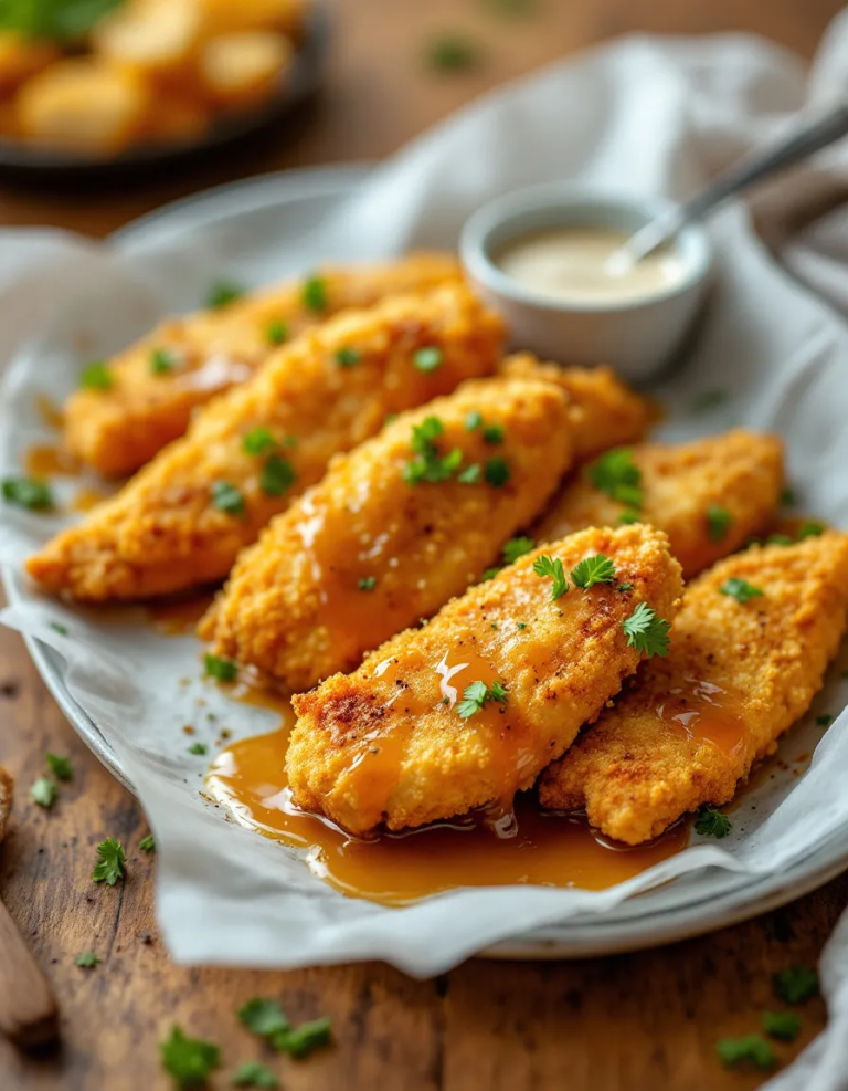 Easy Air Fryer Honey Butter Garlic Chicken Tenders
