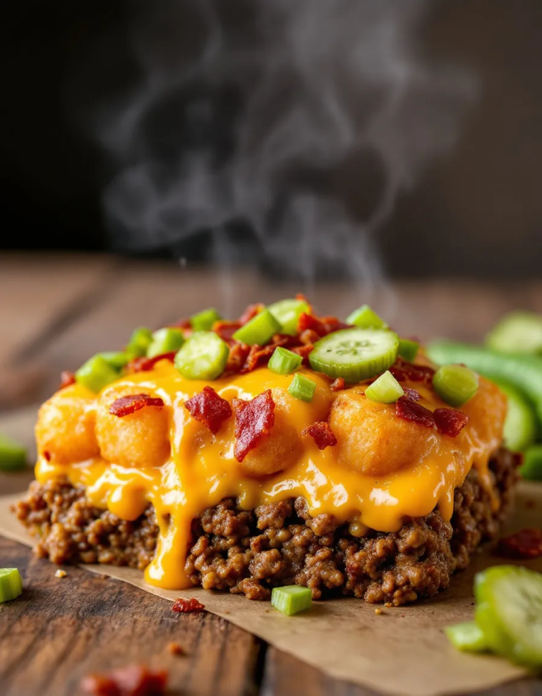 Ultimate Bacon Cheeseburger Tater Casserole