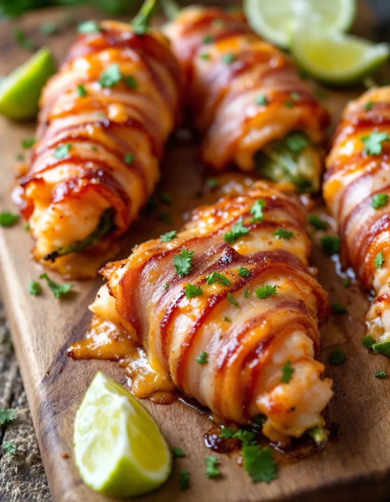 Easy Bacon Wrapped Shrimp Jalapeno Poppers – Spicy & Crispy