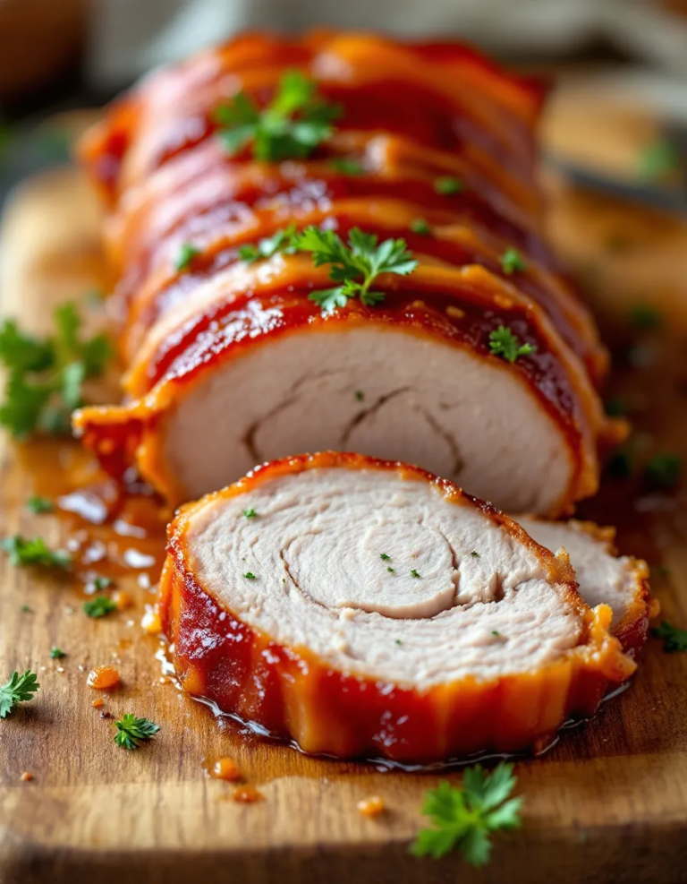 Easy Brown Sugar Bacon Wrapped Pork Tenderloin Recipe