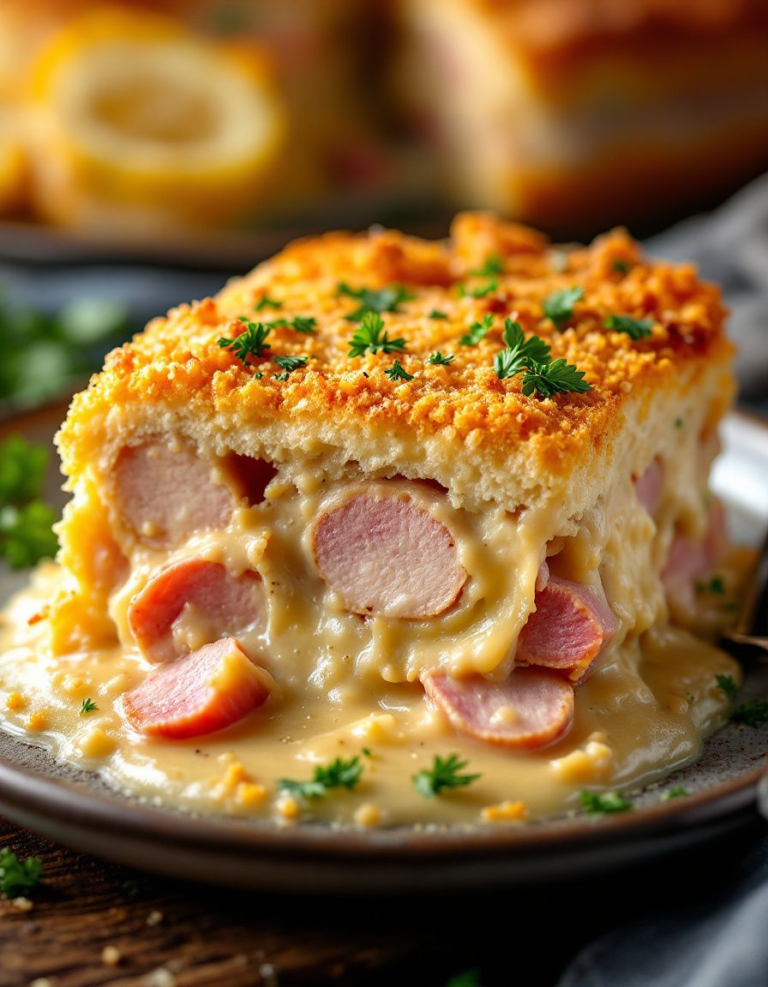 Easy Chicken Cordon Bleu Casserole with Creamy Cheese
