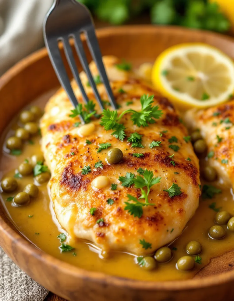 Easy Chicken Piccata with Lemon Sauce and Garlic