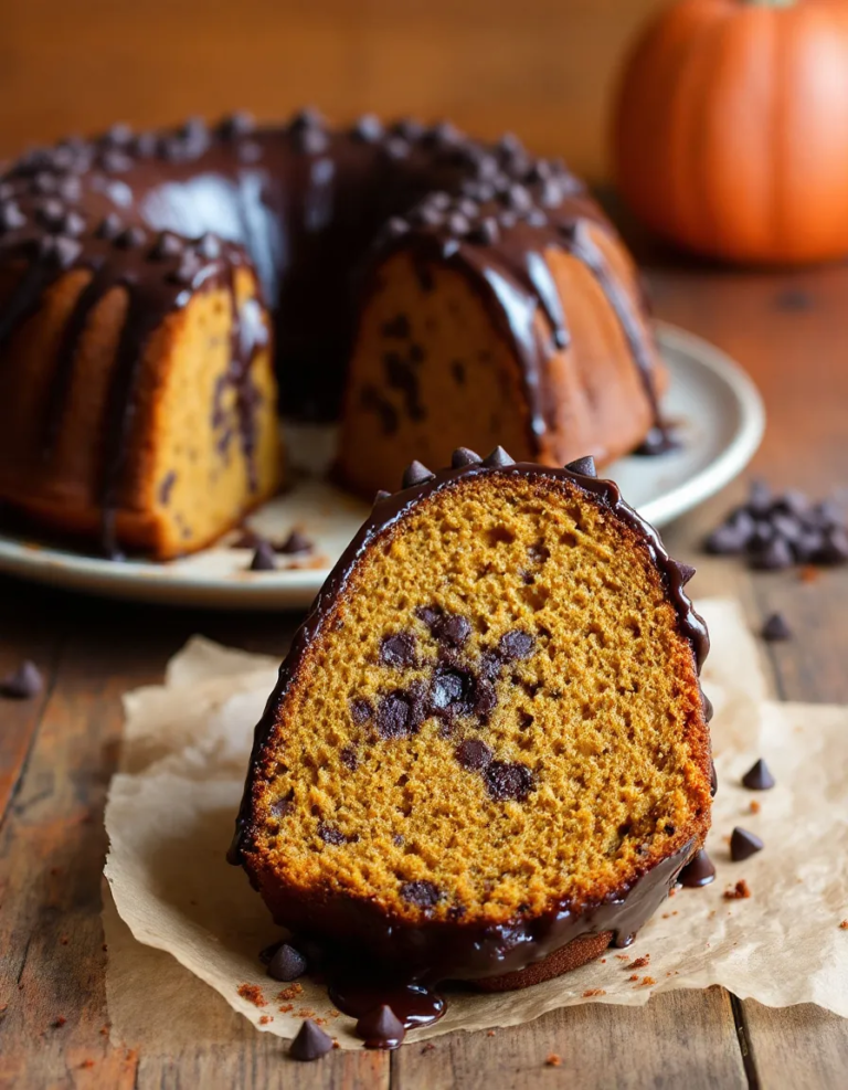 Best Chocolate Chip Pumpkin Bundt Cake for Fall Desserts