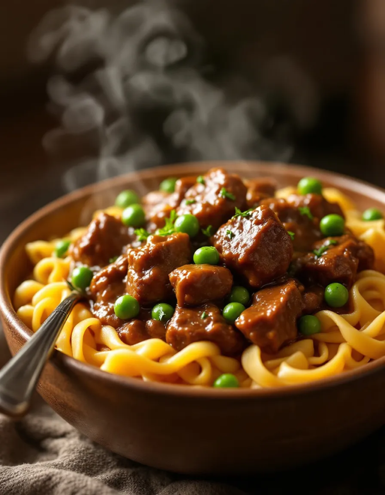 Easy Crockpot Beef Tips & Noodles – Comfort Food Favorite