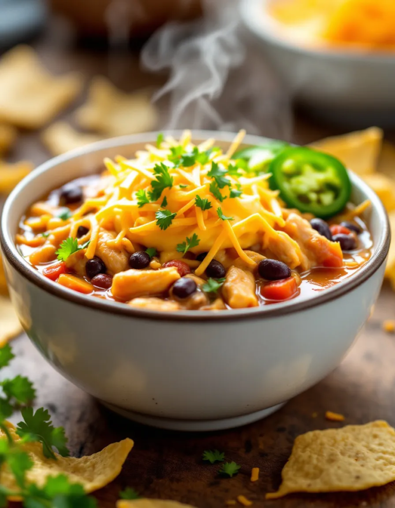 Easy Crockpot Cream Cheese Chicken Chili for Cozy Nights