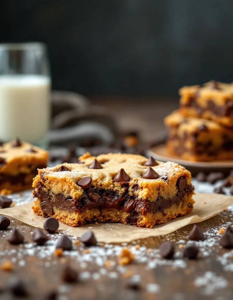 Easy Chocolate Chip Cookie Bars – Thick & Chewy in 30 Minutes