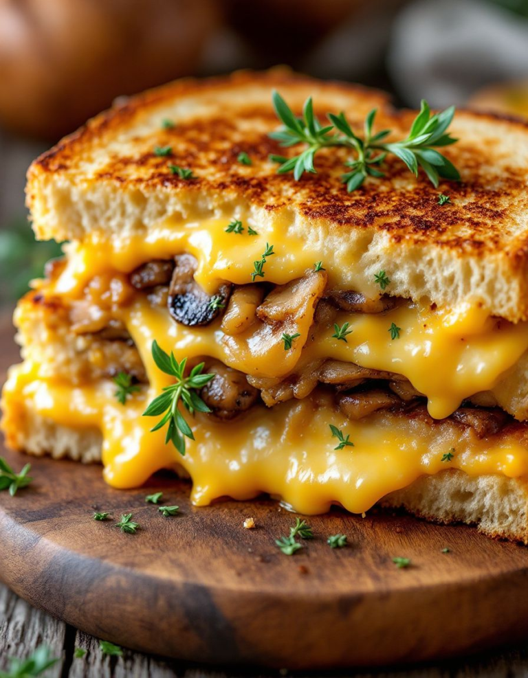 Ultimate Grilled Cheese with Gouda, Roasted Mushrooms & Onions