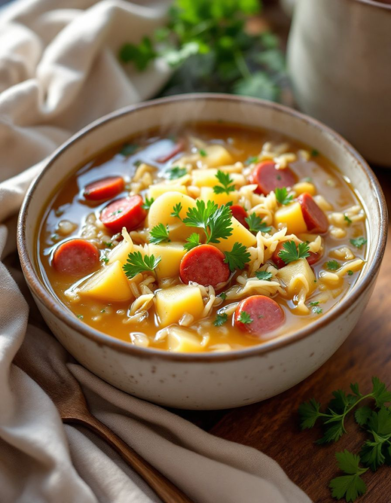Easy Kielbasa and Sauerkraut Soup – Perfect for Cozy Dinners