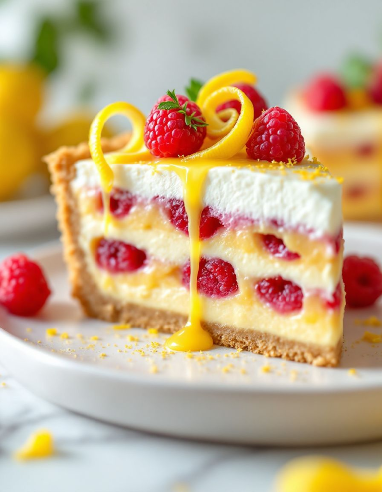 Easy Lemon Raspberry Layered Pie – Perfect for Summer Desserts