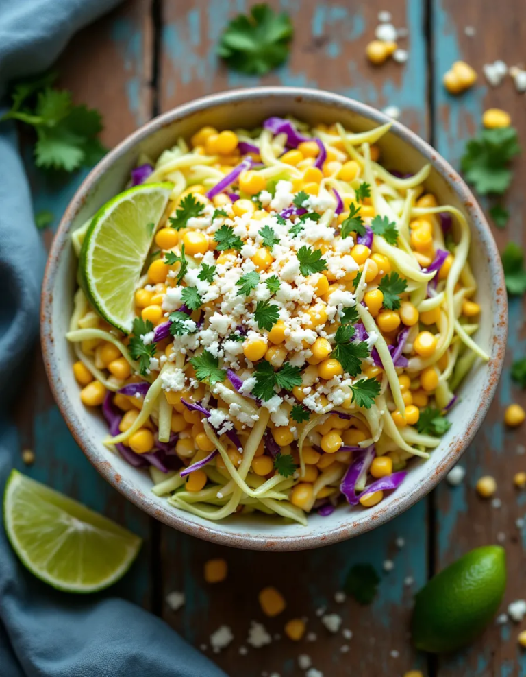 Easy Mexican Street Corn Coleslaw with Creamy Dressing