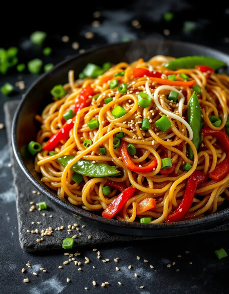 Easy Chow Mein with Fresh Vegetables and Savory Sauce