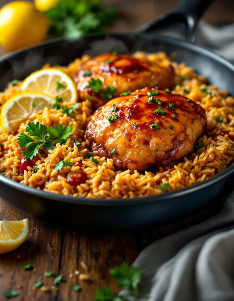 Easy One-Pan Honey BBQ Chicken Rice – Bold & Flavorful