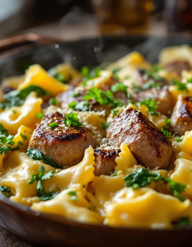 Easy One-Skillet Garlic Butter Steak & Cheese Ravioli