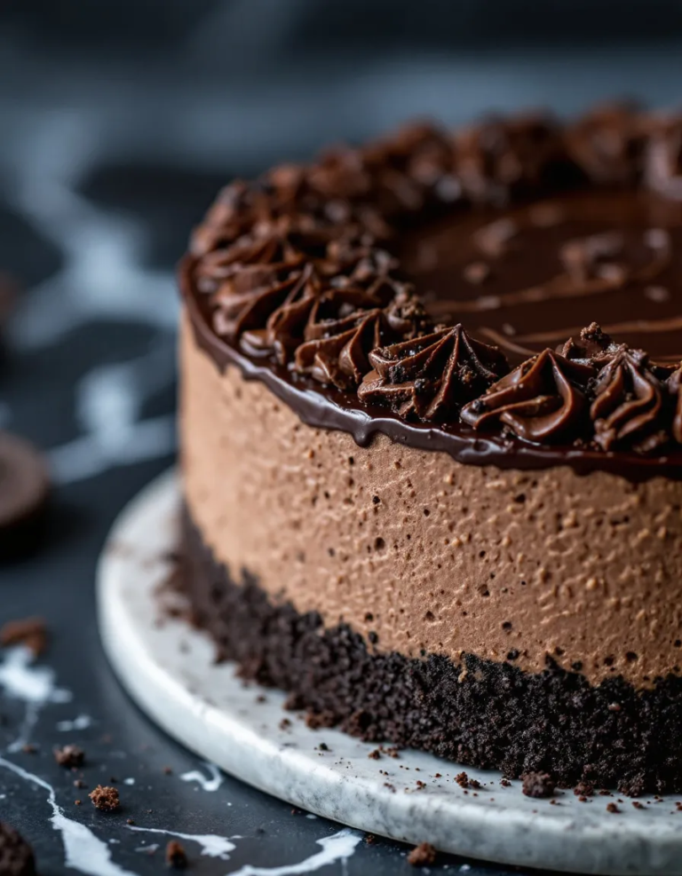 Ultimate Oreo Crusted Kahlua Chocolate Cheesecake with Ganache